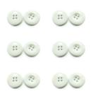 Botão Branco 20mm 4 furos N32 Para Costura 200 Peças Artesanato DIY Roupa Botão Branco 20mm 4 furos N32 Para Costura 200 Peças Artesanato DIY Roupa
