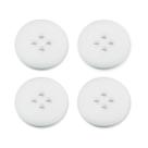 Botão Branco 21mm 4 Furos - 100 Peças Para Roupa Costura