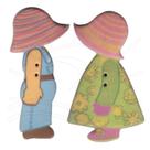 Botão Casal Sunbonnet - 2 unid