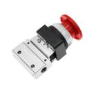 Botão cogumelo vermelho pneumático aço direta modelo mov-03 1/8