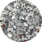 Botão de Acrílico Transparente 14mm Base Prata 100pçs 80g