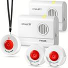 Botão de chamada de enfermeira sem fio Pager SYNLETT Caregiver com 3 botões