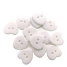 Botão De Costura Branco Coração 2 Furos 18mm - 200 peças