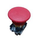 BOTÃO DE EMERGÊNCIA METAL. FURO Ø 22,5mm LAY5BC4 CABEÇOTE 40mm SEM RETENÇÃO VERMELHO