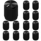 Botão de pedal de efeito de guitarra DaierTek Metal Black Aluminium, pacote com 13 unidades