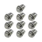 Botão De Pressão Momentâneo À Prova d'Água 12mm, 10 Peças, 2 Pinos, Cabeça Alta Redonda, Interruptor