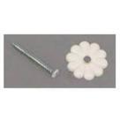 Botão de roseta, 1 pacote, hardware americano, plástico branco com parafusos