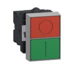 Botão Duplo 22Mm Plástico Retorno Por Mola Verde/Vermelho Botão Duplo 22Mm Plástico Retorno Por Mola Verde/Vermelho
