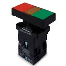 Botão Duplo Liga/Desliga Iluminado Quadrado Botão Duplo Liga/Desliga Iluminado Quadrado
