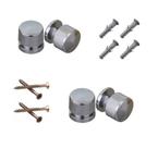 Botão Francês Kit 04 Unidades, Parafuso Finesson ou Suporte para Espelho de Parede