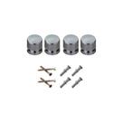 Botao Francês Zamak Cromado Fixacao Espelho Vidro KIT 4 PCS