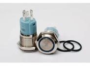 Botão Inox Liga Desliga Universal 16mm Retenção Led 12v 24v