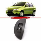Botão Interruptor Simples Vidro Elétrico Dianteiro Palio Young 2001 A 2002 Led Verde Moldura Lado Direito
