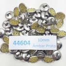 Botão Metal Âmbar Prata 10mm com Pé 15Un 100Un 200Un confecção artesanatos roupas casaco Botões 44604V