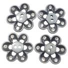 Botão Metal chumbo 22mm 2 Furos Flor 15Un 50Un 100Un vestidos uniformes casacos blazer Botões 44625V Botão Metal chumbo 22mm 2 Furos Flor 15Un 50Un 100Un vestidos uniformes casacos blazer Botões 44625V
