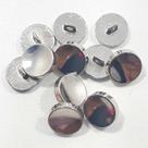 Botão Metal Prata 10mm com Pé 15Un 100Un 200Un confecção camisas vestidos casaco Botões 44607V