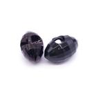 Botão Oval Facetado Acrílico Preto 12x19mm 50pçs 75g Botão Oval Facetado Acrílico Preto 12x19mm 50pçs 75g