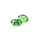Botão Oval Facetado Acrílico Verde Transparente 10x15mm 10pçs 8g