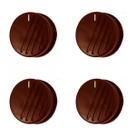 Botão Para Fogão Dako Magister Redondo Com Trava Marron 4pcs