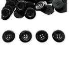Botão Preto 25mm 4 Furos N40 Costura 100 peças