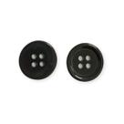 Botão Preto Para Costurar 20mm 4 Furos - 50 peças Artesanato