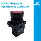 Botão Pulsador Faceado 22mm Plastico Vermelho 1nf Metaltex