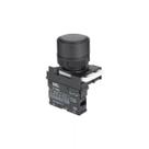 Botão pulsador faceado simples sem visor preto Margirius Botão pulsador faceado simples sem visor preto Margirius