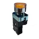 Botao pulso metal lk2-bw3561 amarelo luminoso 220v 1na lukma