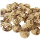 Botão Roupa Bege Tartaruga Costura 1.8cm 4 Furos 200 unidades