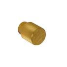 Botão serrilhado CKP 20 mm em alumínio dourado escovado