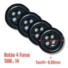 Botão Tam 14 (8,89mm) - Cor Preto 4 Furos - 144un