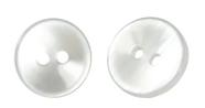 Botão Tam 22 (14mm) Cor Branco Leitoso Brilho 2 Furos - 144un