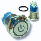 Botão Universal Liga Desliga 12/24v Led Inox 19mm Com Trava