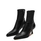 Botas Astroel Black Fall Mid Calf Kitten Heel para mulheres