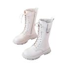 Botas Casuais Para Meninas Com Zíper, Bico Redondo, Solado Grosso E Confortável Para Outono E
