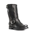 Botas curtas Frye Veronica preta de couro integral
