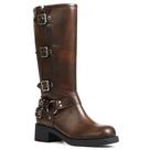 Botas de cano alto AMINUGAL Brown para mulheres, bico quadrado, tamanho 7 Botas de cano alto AMINUGAL Brown para mulheres, bico quadrado, tamanho 7