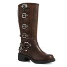 Botas de cano alto AMINUGAL Brown para mulheres com bico quadrado e panturrilha Botas de cano alto AMINUGAL Brown para mulheres com bico quadrado e panturrilha
