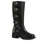 Botas de cano alto AMINUGAL pretas femininas, tamanho 6, bico quadrado Botas de cano alto AMINUGAL pretas femininas, tamanho 6, bico quadrado