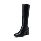 Botas de cano alto DREAM PAIRS para mulheres com salto grosso e bico quadrado