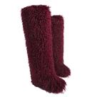 Botas de cano alto SWEETHEART BEAUTY Shagy Teddy Fur Burgundy 7