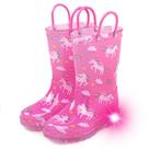 Botas de chuva Hbxooxts Toddler Light Up impermeáveis para meninas e meninos Botas de chuva Hbxooxts Toddler Light Up impermeáveis para meninas e meninos