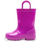 Botas de chuva HuGrain Toddler Girls impermeáveis de borracha rosa 10