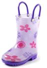 Botas de chuva Puddle Play Toddler para crianças e meninas, roxas, tamanho 4