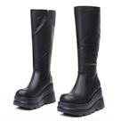 Botas de combate CELNEPHO femininas de plataforma alta, cunhas de meia panturrilha Botas de combate CELNEPHO femininas de plataforma alta, cunhas de meia panturrilha