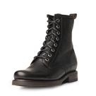 Botas de combate Frye Veronica femininas de couro preto 6,5 m