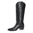 Botas de cowboy iiimmu Snip Toe até o joelho e salto grosso para mulheres