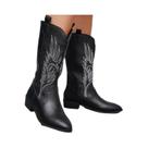 Botas De Cowboy Ocidentais Em Tamanhos Grandes Para Mulheres, Em Ouro, Prata E Preto, Estilo Retro, Botas De Cowboy Ocidentais Em Tamanhos Grandes Para Mulheres, Em Ouro, Prata E Preto, Estilo Retro,