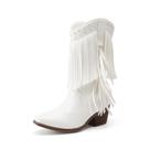 Botas de Cowboy para Niñas DREAM PAIRS con Flecos y Borlas Blancas Talla 12