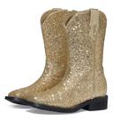 Botas de cowboy Rollda Kids Glitter Western Gold tamanho 3